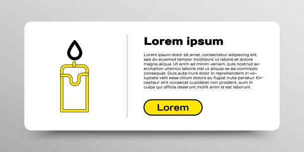 线燃烧的蜡烛图标孤立在白色的背景。燃烧着火焰的圆柱形蜡烛棒。色彩斑斓的轮廓的概念。向量图片下载