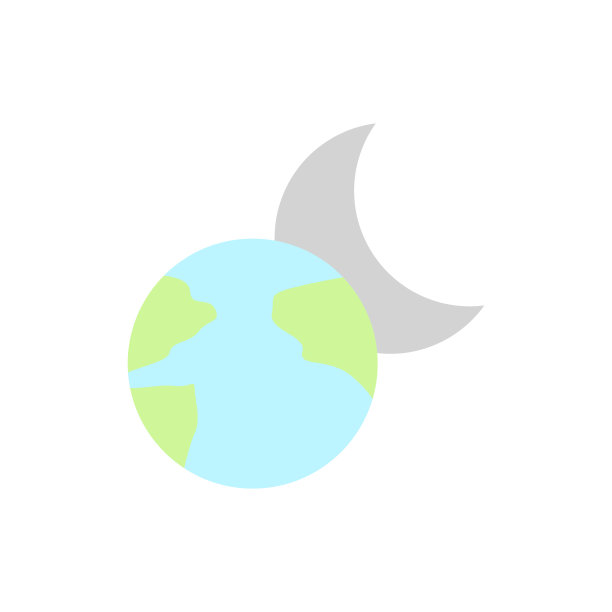 地球,月球图标。简单的颜色向量元素地球日图标的用户界面和用户体验，网站或移动应用程序图片下载