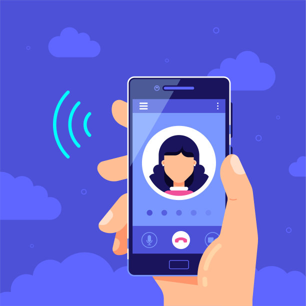 调用服务的概念。矢量平面设计插图图片下载