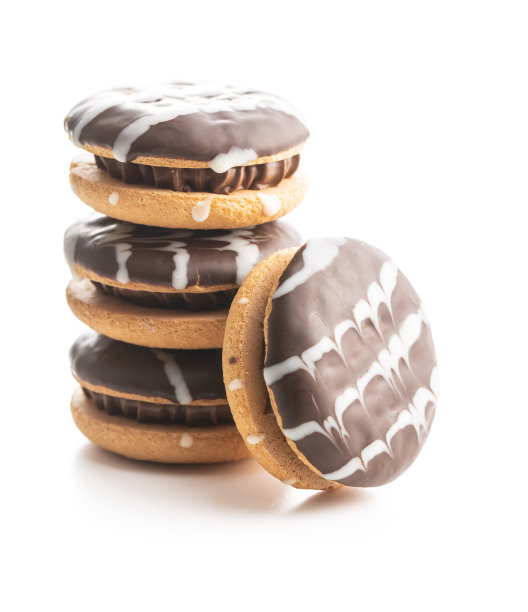 有巧克力奶油和巧克力糖霜的甜点图片下载