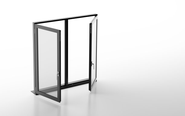 新的清晰和清洁打开PCV窗口在白色背景图片下载