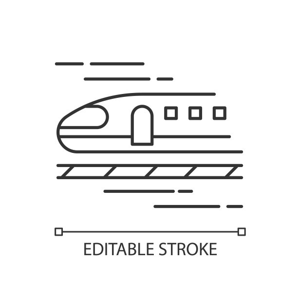 火车像素完美的线性图标。高速新干线。日本的子弹头列车。快速运输。细线可定制的插图。轮廓的象征。矢量孤立轮廓绘制。可编辑的中风图片下载