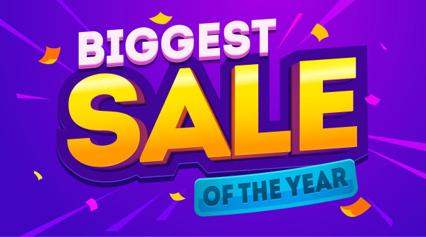 最大的销售横幅。销售和折扣。矢量图图片下载