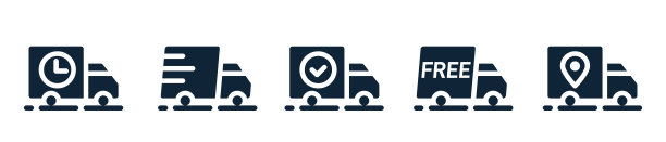 货车，卡车，卡车，卡车图标。交货、运输服务图片下载