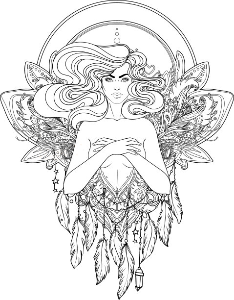 漂亮的仙女小精灵肖像年轻女子观图片下载