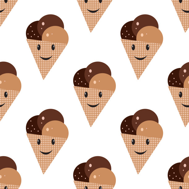 无缝图案与冰淇淋图片下载