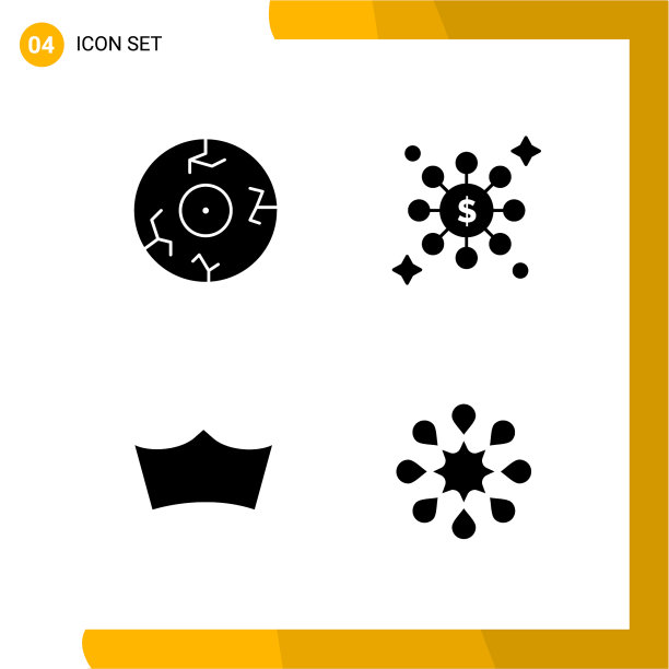 4图标设置固体样式图标包字形符号图片下载