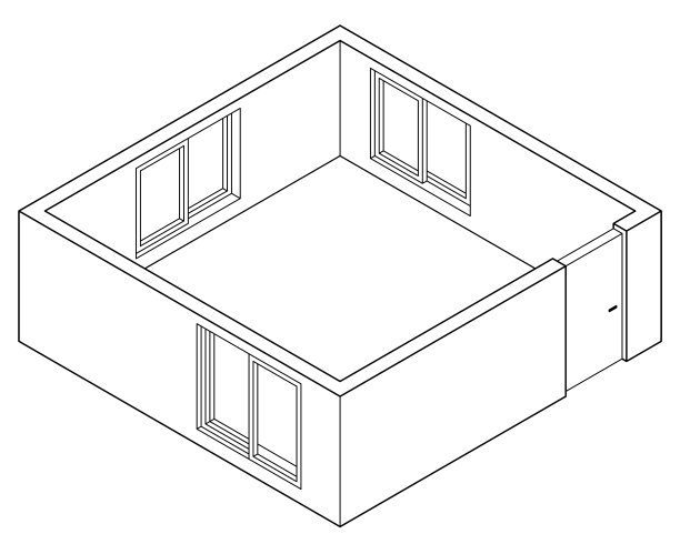 从高角度看空房间的图画。紧闭的房间门窗紧闭的房间图片下载