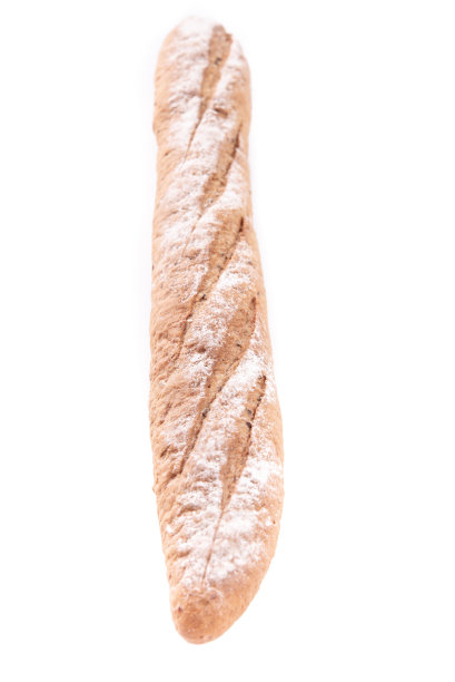 长长的面包孤立在白色上图片下载