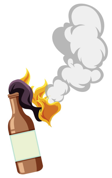 瓶子炸弹在白色背景图片下载