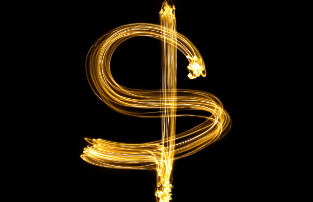 冻结光照片。抽象图案的背景。美元符号。图片下载