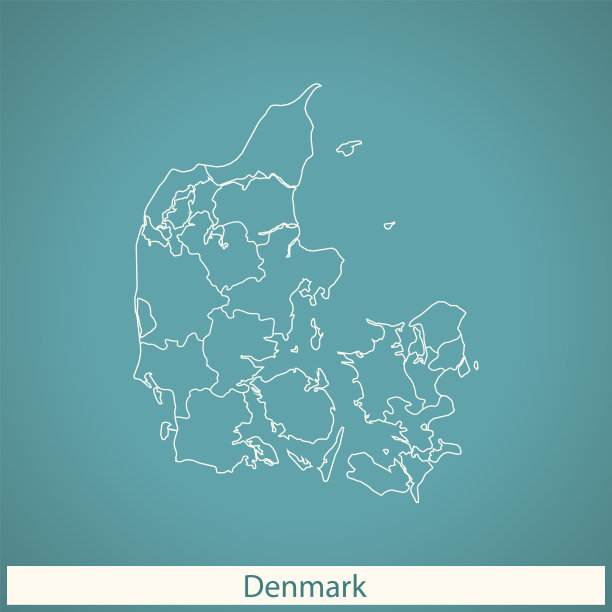 丹麦的地图图片下载