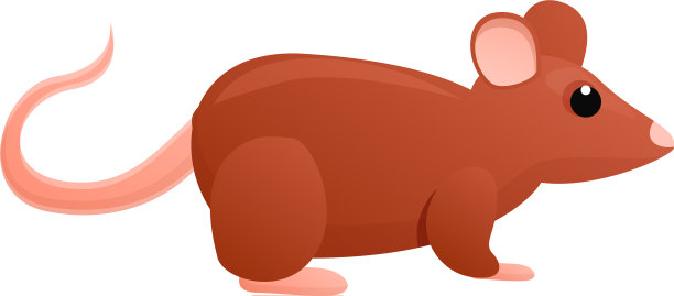 野生老鼠图标卡通风格图片下载