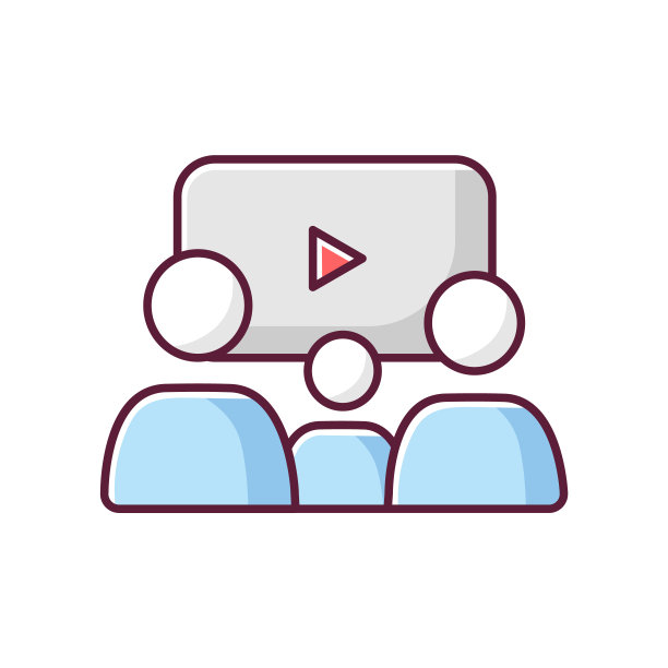 家庭图片RGB颜色图标。电影制作风格，电影流派。适合家庭的电影和电视剧。父母和孩子看电影孤立的矢量插图图片下载