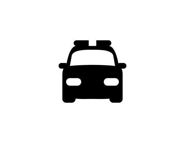 警车矢量图标。孤立的警车平面符号-向量图片下载