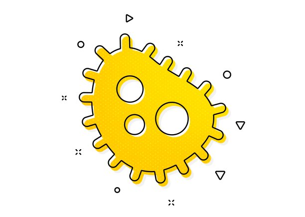 细菌图标。抗菌的迹象。向量图片下载