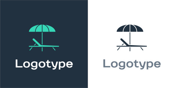 标志型太阳床图标孤立在白色背景图片下载