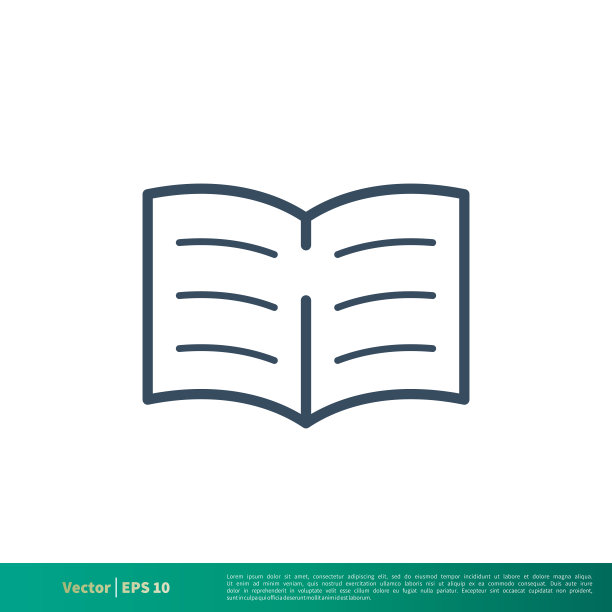 书籍-教育图标矢量标志模板插图设计。向量EPS 10。图片下载