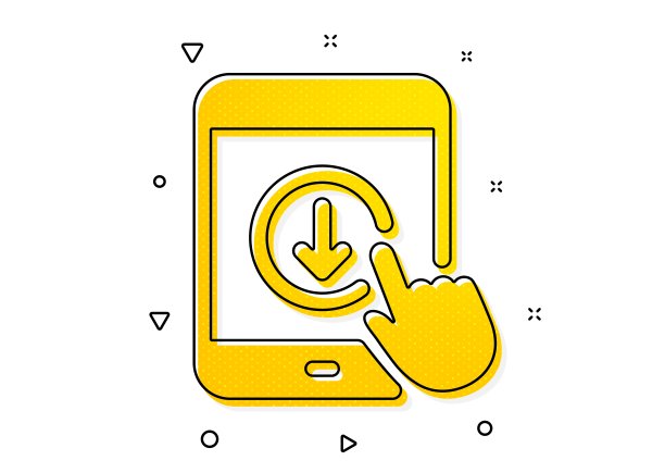 平板电脑向下滚动图标矢量素材图片下载