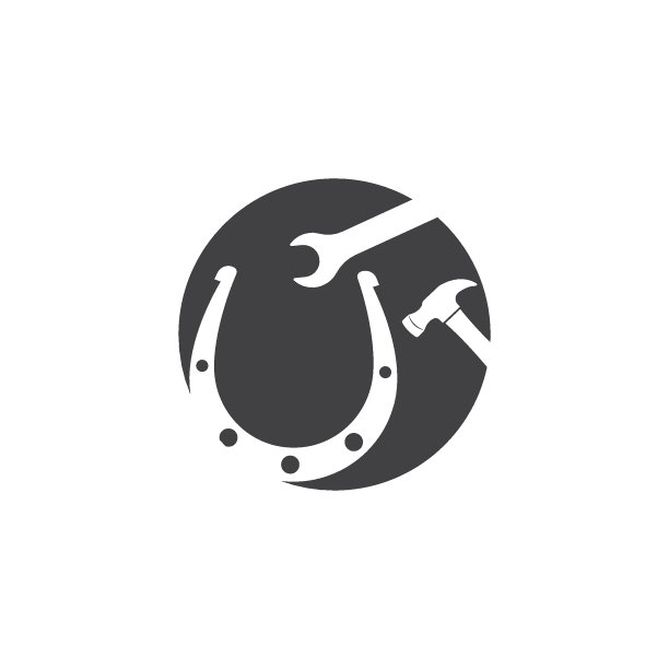 马蹄服务维修图标标志矢量插图图片下载