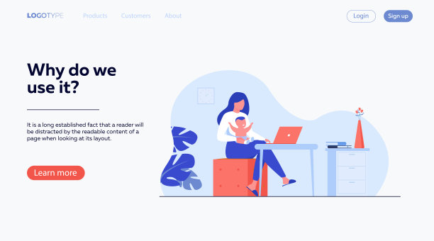 新妈妈在家工作图片下载