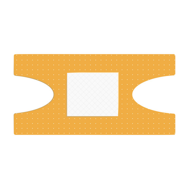 背面的医疗石膏平面图标图片下载