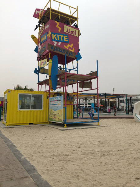 迪拜Kite海滩的旅游地图图片下载