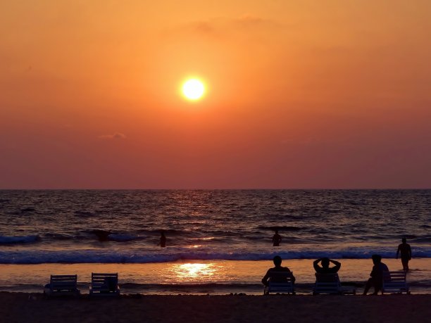 海滩上的日落图片下载