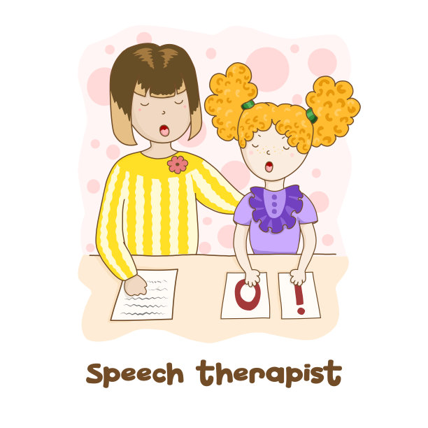 语言治疗概念。友好的演讲和发音课程图片下载