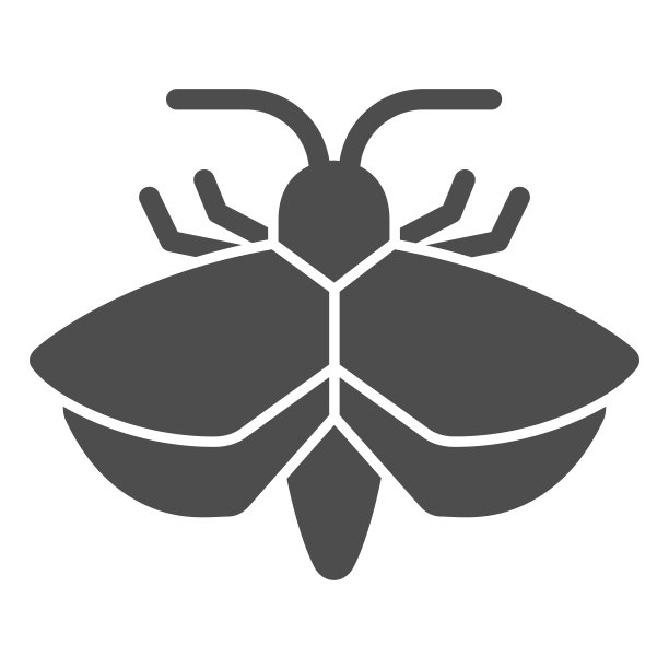 蛾固体图标，昆虫概念，鼹鼠标志的白色背景，蛾剪影图标在字形风格的移动概念和网页设计。矢量图形。图片下载