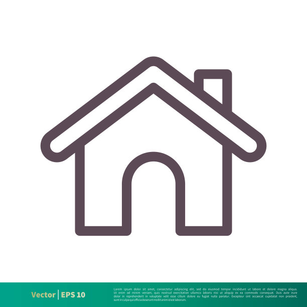 采购产品住宅或房子，建筑，房地产图标矢量标志模板插图设计。向量EPS 10。图片下载