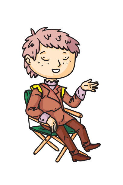 可爱的男孩穿着王子的服装在学校的剧院里表演，坐在椅子上图片下载