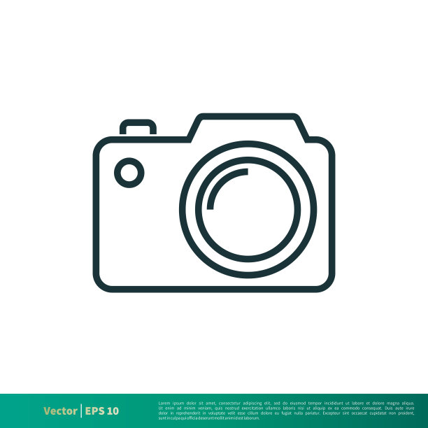 相机图标矢量标志模板插图设计。向量EPS 10。图片下载