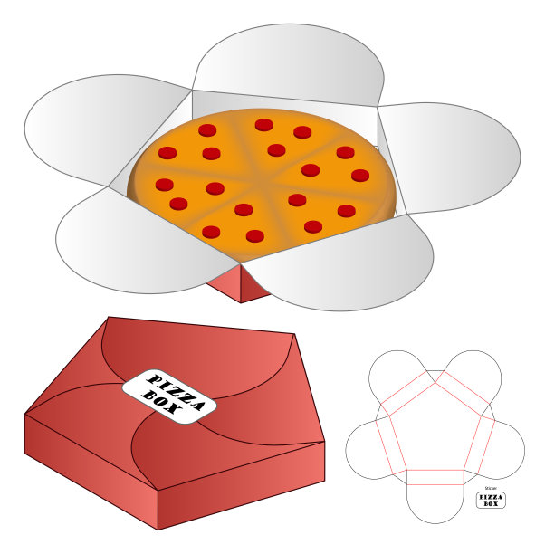 包装盒模切模板设计。三维模型图片下载