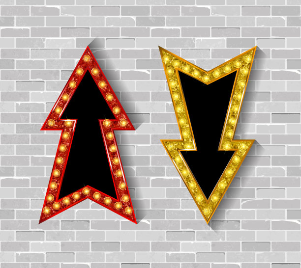 一套彩色箭头与灯泡图片下载