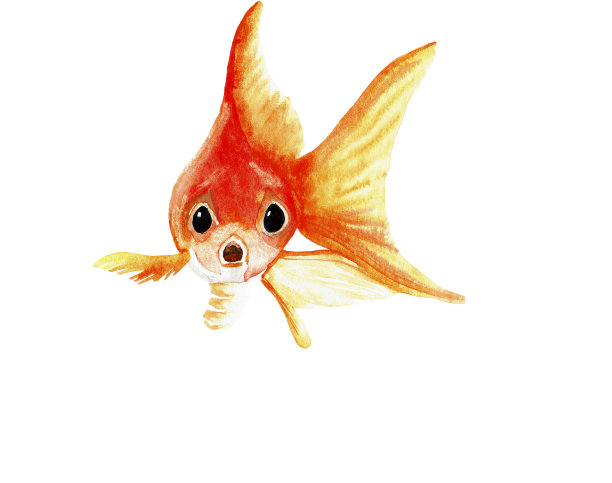 水彩手绘金鱼图片下载