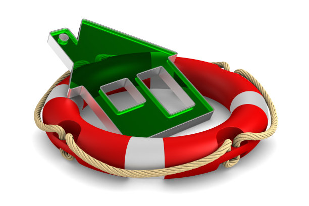 生活环和房子在白色的背景。孤立的3 d演示图片下载