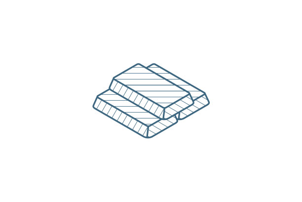 金条等距图标。3d线条艺术技术制图。中风可编辑的矢量图片下载