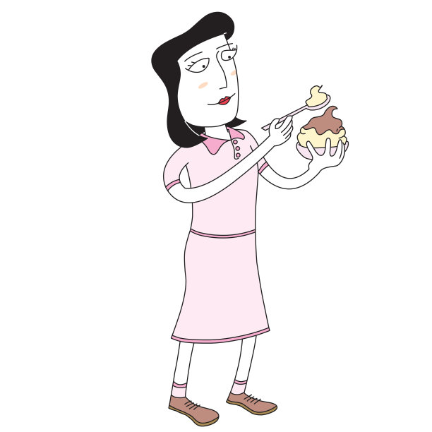 女人吃冰淇淋图片下载