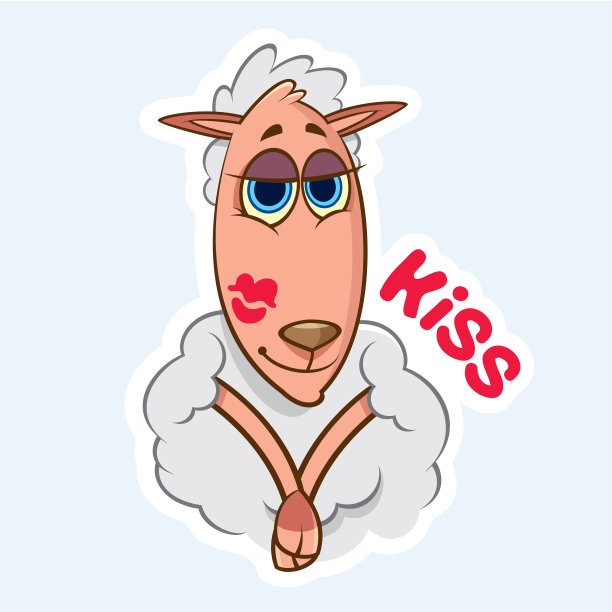 搞笑羊贴纸表情图片下载