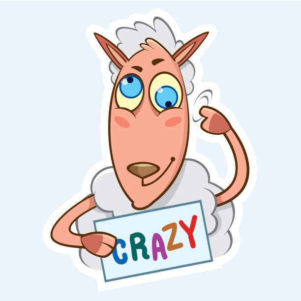 搞笑羊贴纸表情图片下载