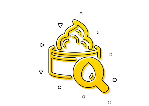 保湿面霜图标。皮肤护理的迹象。化妆品乳液。向量图片下载