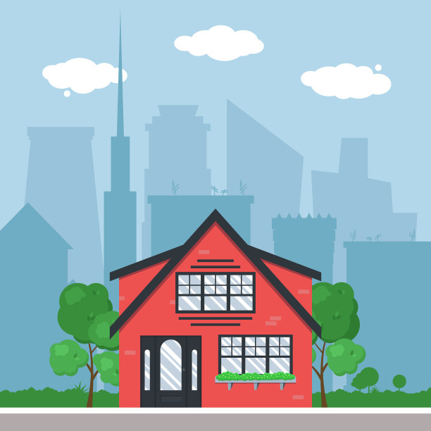 平坦的黑色房屋建筑图片下载