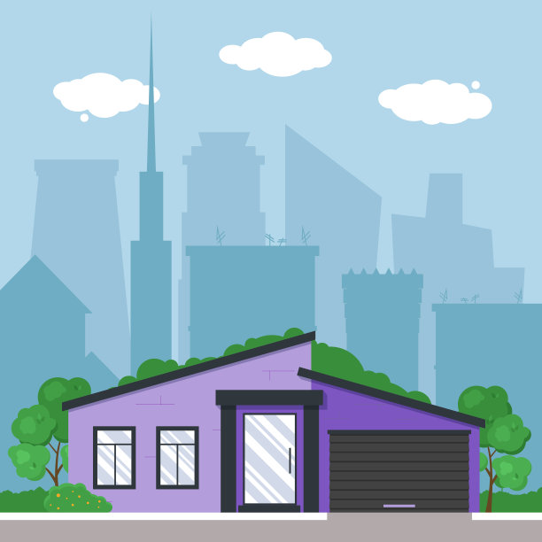 平坦的黑色房屋建筑图片下载