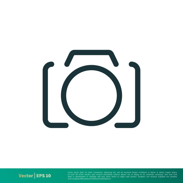 相机图标矢量标志模板插图设计。向量EPS 10。图片下载