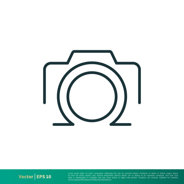 相机图标矢量标志模板插图设计。向量EPS 10。图片下载