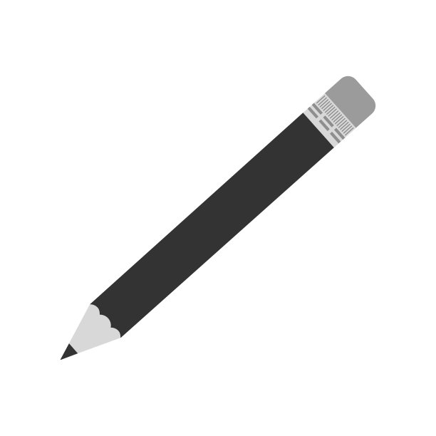 在白色背景上用橡皮隔离的学校铅笔。图片下载