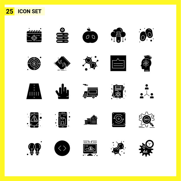 图标设置简单的固体符号符号标志上图片下载