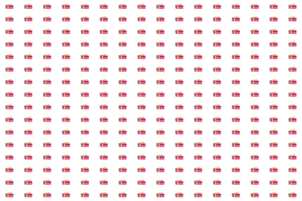 礼盒粉红色和绿色丝带设置节日礼品符号图案在孤立的背景图片下载