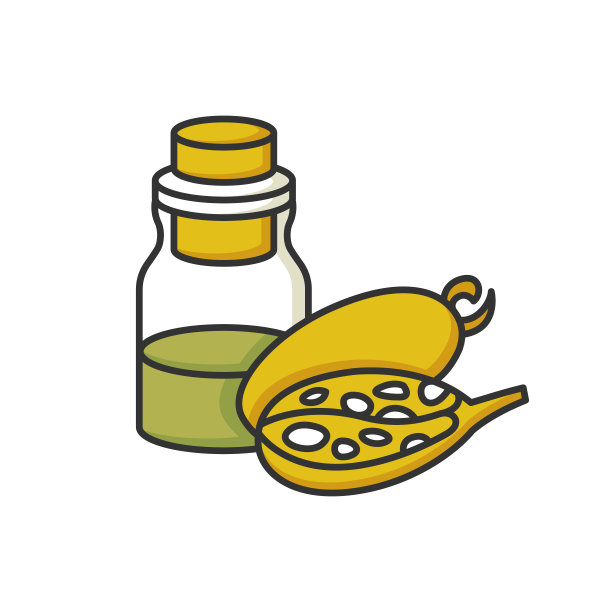 猴面包树油RGB颜色图标。滋养抗氧化产品。奇异的非洲水果精华护发。液体护肤品。头发护理的天然化妆品。孤立的矢量图图片下载